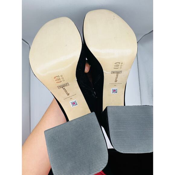 Larroudé Dolly retro Y2K Stretch Boot In Black Velvet Sz 10 - Picture 5 of 14